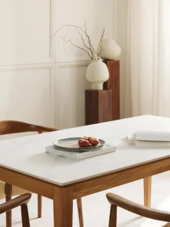 Mesa De Comedor En Look Marmol Jackson, Tamanos Diferentes