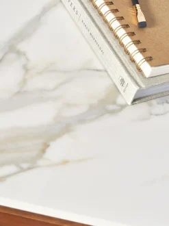 Mesa De Comedor En Look Marmol Jackson, Tamanos Diferentes