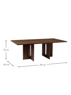Mesa De Comedor En Madera Oscura Androgyne, Tamanos Diferentes