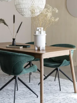 Mesa De Comedor Extensible De Madera De Nogal Glimps, 180- 240 X 90 Cm