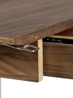 Mesa De Comedor Extensible De Madera De Nogal Glimps, 180- 240 X 90 Cm