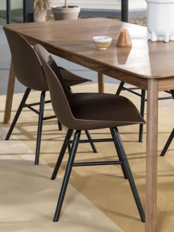 Mesa De Comedor Extensible De Madera De Nogal Glimps, 180- 240 X 90 Cm