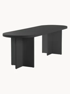 Mesa De Comedor Ovalada De Madera Cruz, 260 X 80 Cm