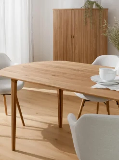 Mesa De Comedor Ovalada De Madera De Roble Maciza Archie, 200 X 100 Cm