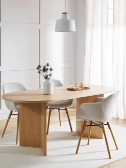 Mesa De Comedor Ovalada De Madera Toni, 200 X 90 Cm