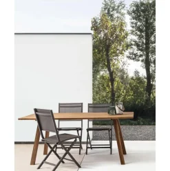 Mesa De Comedor Para Exterior De Madera De Acacia Glasgow, 180 X 90 Cm
