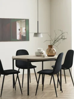 Mesa De Comedor Redonda Con Sillas De Terciopelo Gilda, O 110 Cm