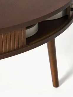 Mesa De Comedor Redonda Calary, Con Espacio De Almacenamiento