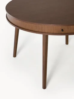 Mesa De Comedor Redonda Calary, Con Espacio De Almacenamiento