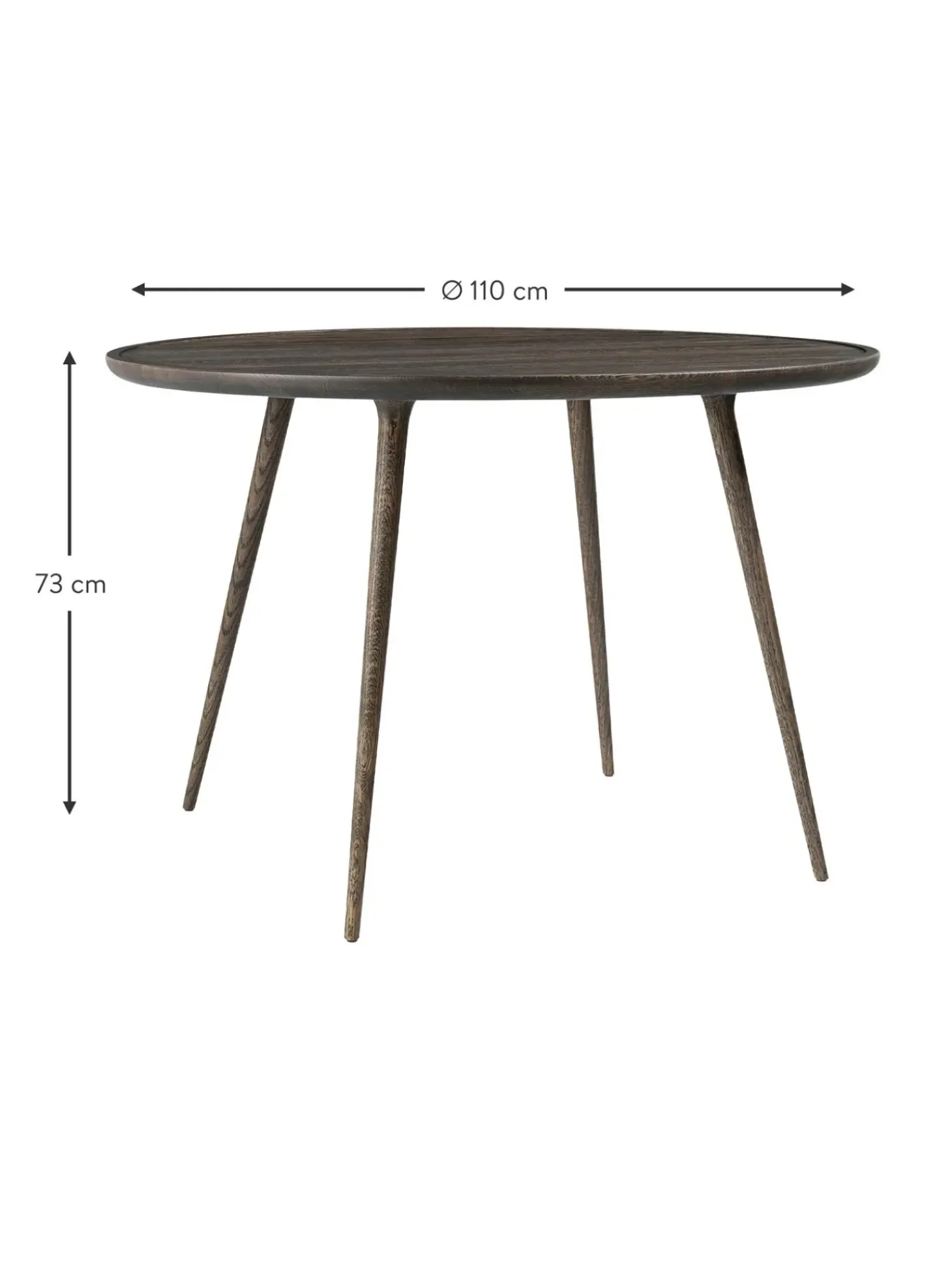 Mesa De Comedor Redonda De Madera De Roble Accent, Tamanos Diferentes