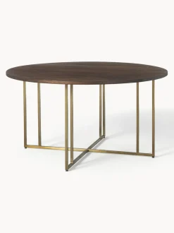 Mesa De Comedor Redonda De Madera De Mango Luca, Tamanos Diferentes