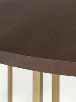 Mesa De Comedor Redonda De Madera De Mango Luca, Tamanos Diferentes