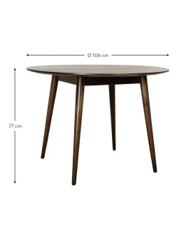 Mesa De Comedor Redonda De Madera De Mango Oscar