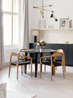 Mesa De Comedor Redonda De Madera De Mango Archie, O 110 Cm