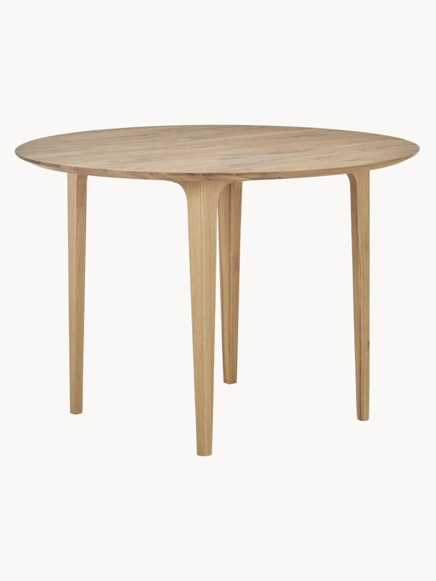 Mesa De Comedor Redonda De Madera De Roble Maciza Archie, O 110 Cm