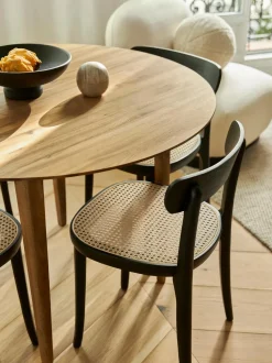 Mesa De Comedor Redonda De Madera De Roble Maciza Archie, O 110 Cm