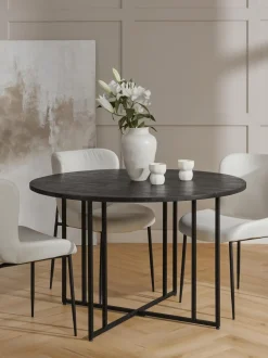 Mesa De Comedor Redonda De Madera De Mango Luca, Tamanos Diferentes