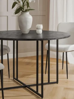 Mesa De Comedor Redonda De Madera De Mango Luca, Tamanos Diferentes