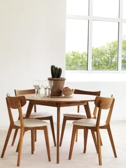 Mesa De Comedor Redonda De Roble Yumi, O 115 Cm