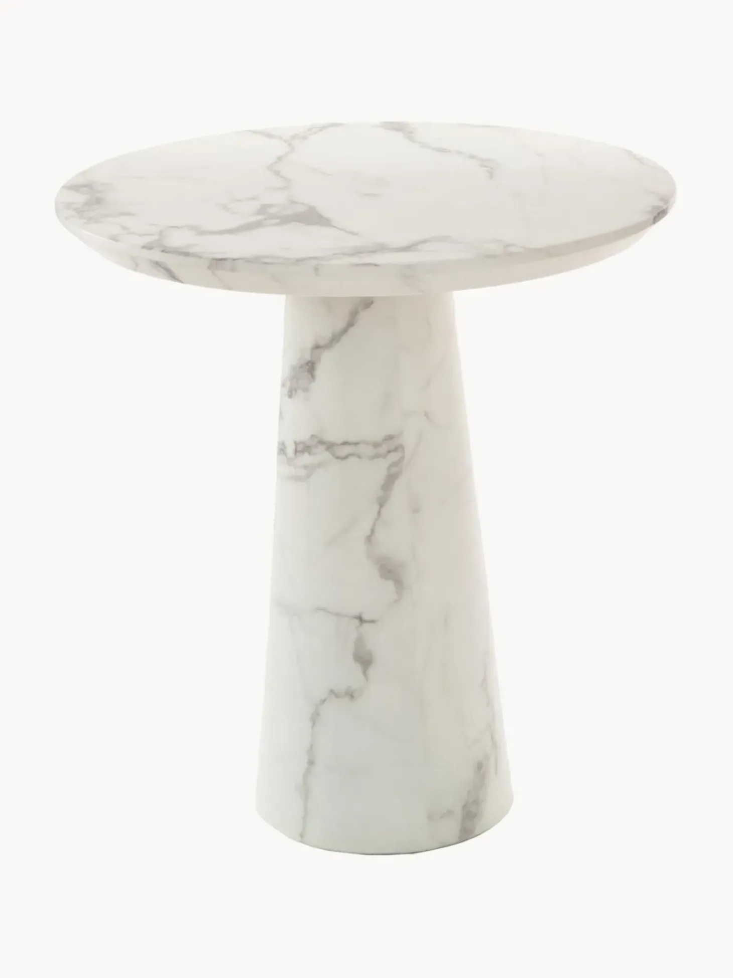 Mesa De Comedor Redonda En Aspecto Marmol Disc