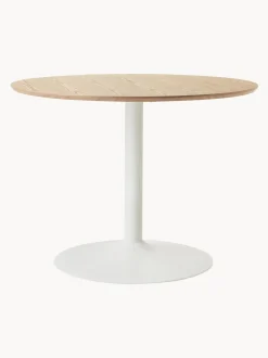 Mesa De Comedor Redonda En Fresno Menorca, O 100 Cm