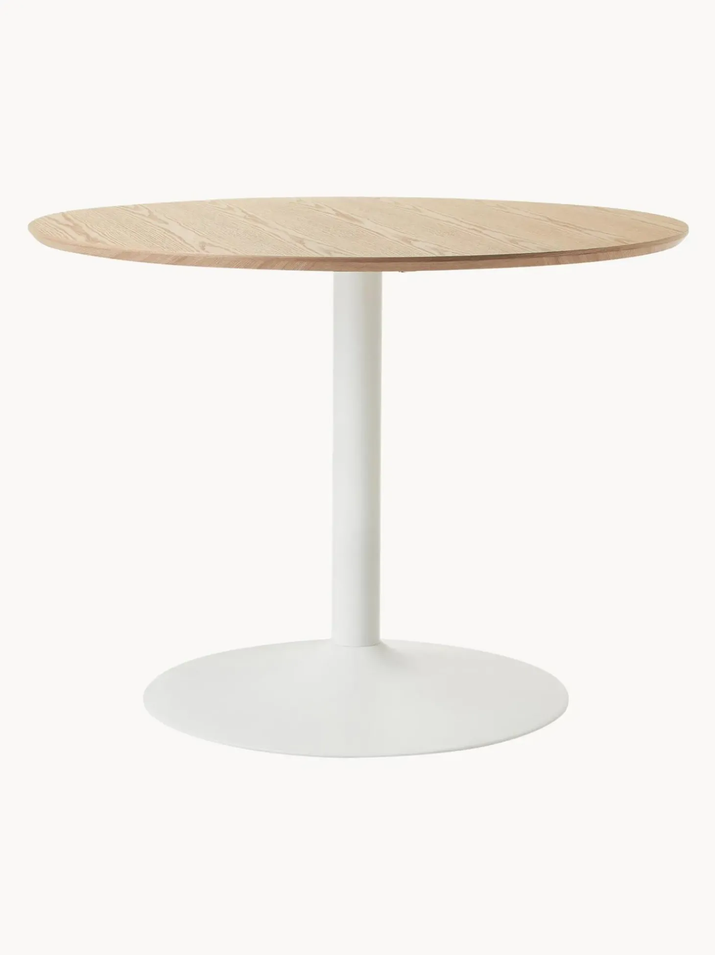 Mesa De Comedor Redonda En Fresno Menorca, O 100 Cm