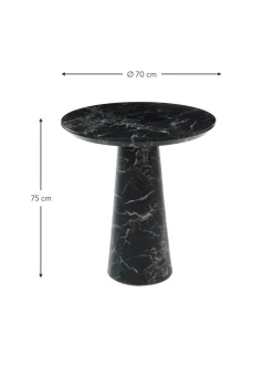 Mesa De Comedor Redonda En Aspecto Marmol Disc