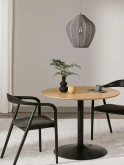 Mesa De Comedor Redonda En Fresno Menorca, O 100 Cm