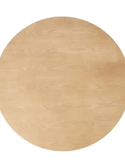 Mesa De Comedor Redonda En Fresno Menorca, O 100 Cm