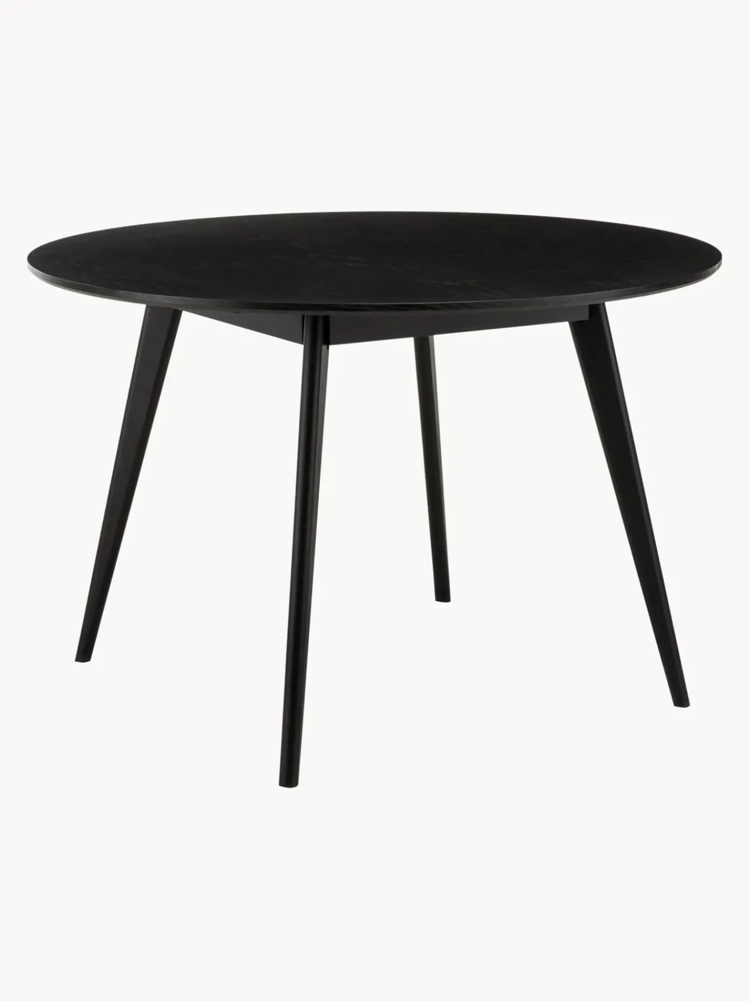 Mesa De Comedor Redondan De Madera De Caucho Yumi, O 115 Cm