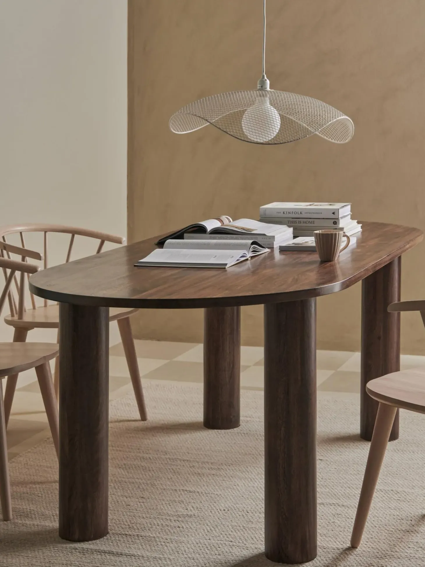 Mesa Ovalada De Madera De Mango Grow