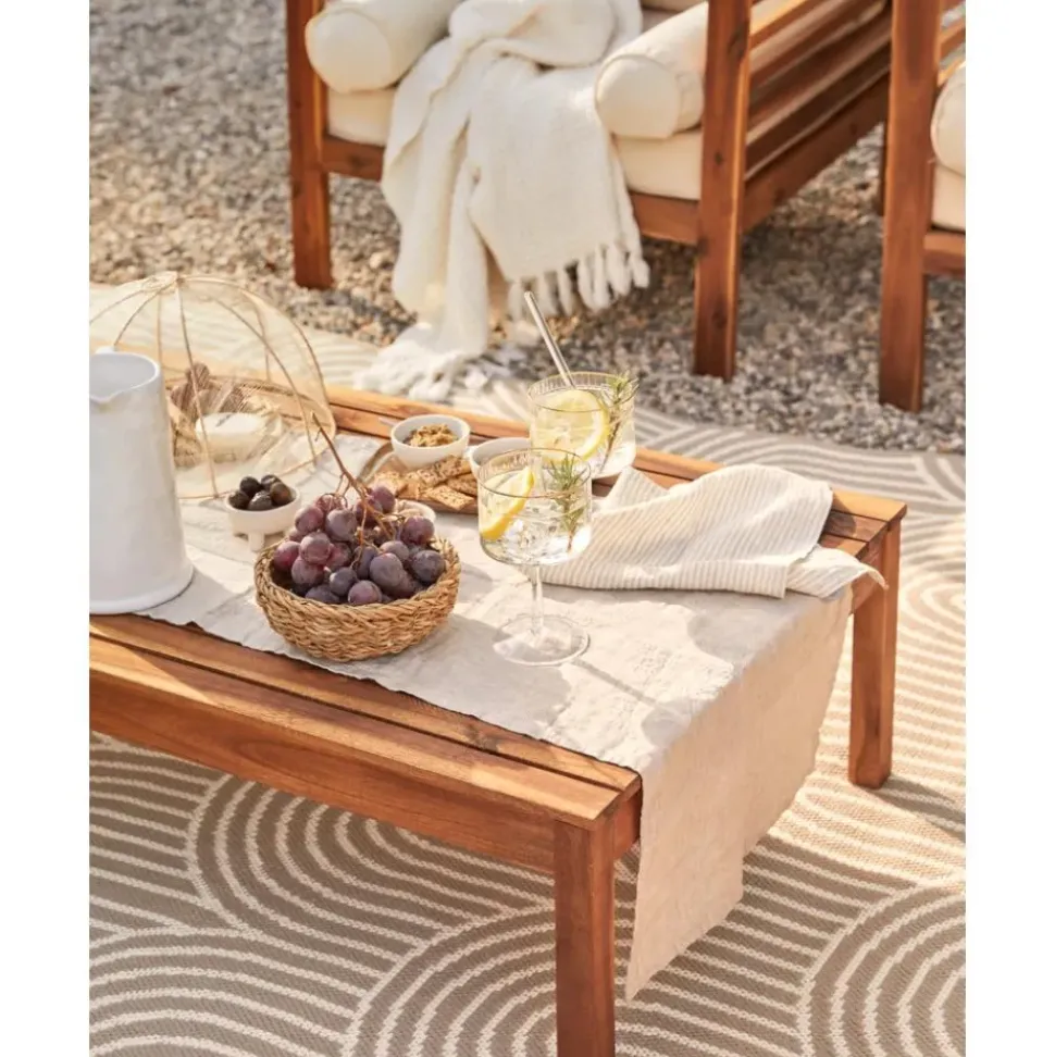 Mesa Para Exterior De Madera De Acacia Bo, 100 X 60 Cm