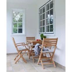 Mesa Plegable De Madera De Teca Para Exterior York