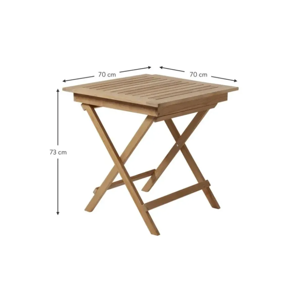 Mesa Plegable De Madera De Teca Para Exterior York