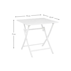 Mesa Plegable Para Exterior Elin, 70 X 70 Cm