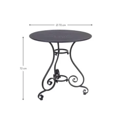 Mesa Redonda De Metal Para Exterior Etienne, O 70 Cm