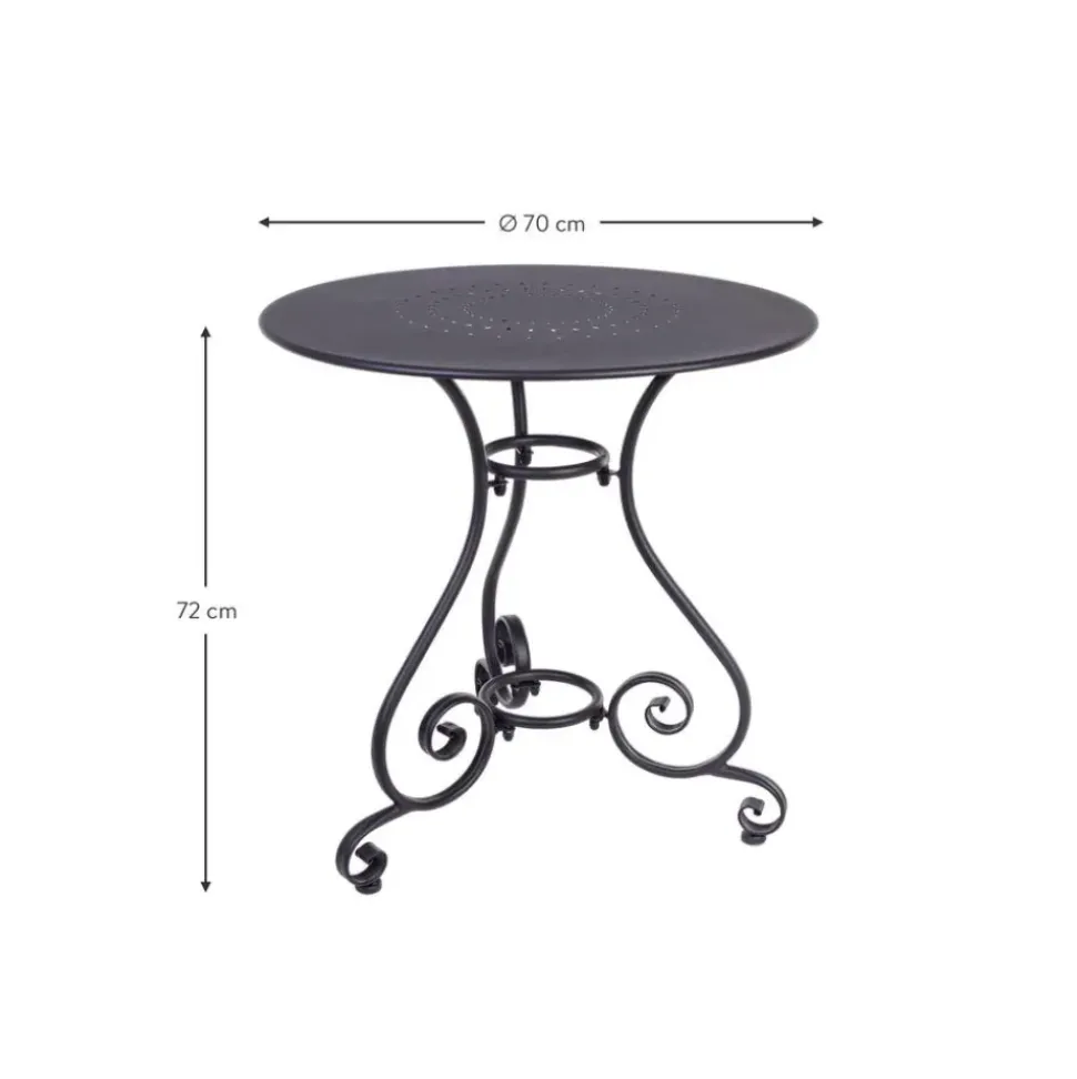 Mesa Redonda De Metal Para Exterior Etienne, O 70 Cm