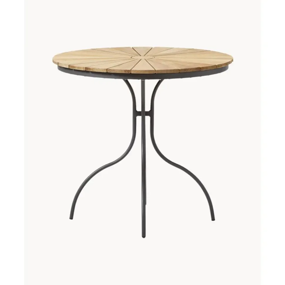 Mesa Redonda Para Balcon Hard & Ellen, Tablero De Madera De Teca