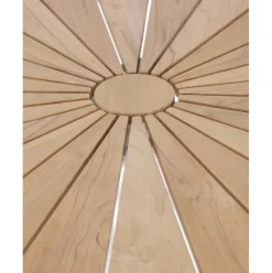 Mesa Redonda Para Exterior Hard & Ellen, Tablero De Madera De Teca