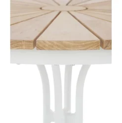 Mesa Redonda Para Exterior Hard & Ellen, Tablero De Madera De Teca