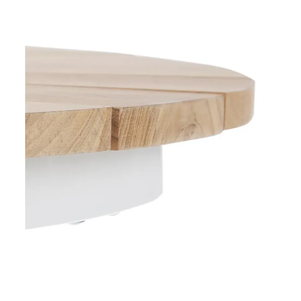 Mesa Redonda Para Exterior Hard & Ellen, Tablero De Madera De Teca