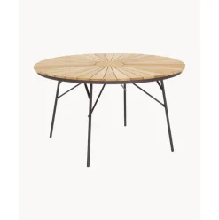 Mesa Redonda Para Exterior De Madera De Teca Hard & Ellen, Tamanos Diferentes