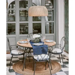 Mesa Redonda Para Exterior De Madera De Teca Hard & Ellen, Tamanos Diferentes