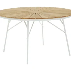 Mesa Redonda Para Exterior De Madera De Teca Hard & Ellen, Tamanos Diferentes