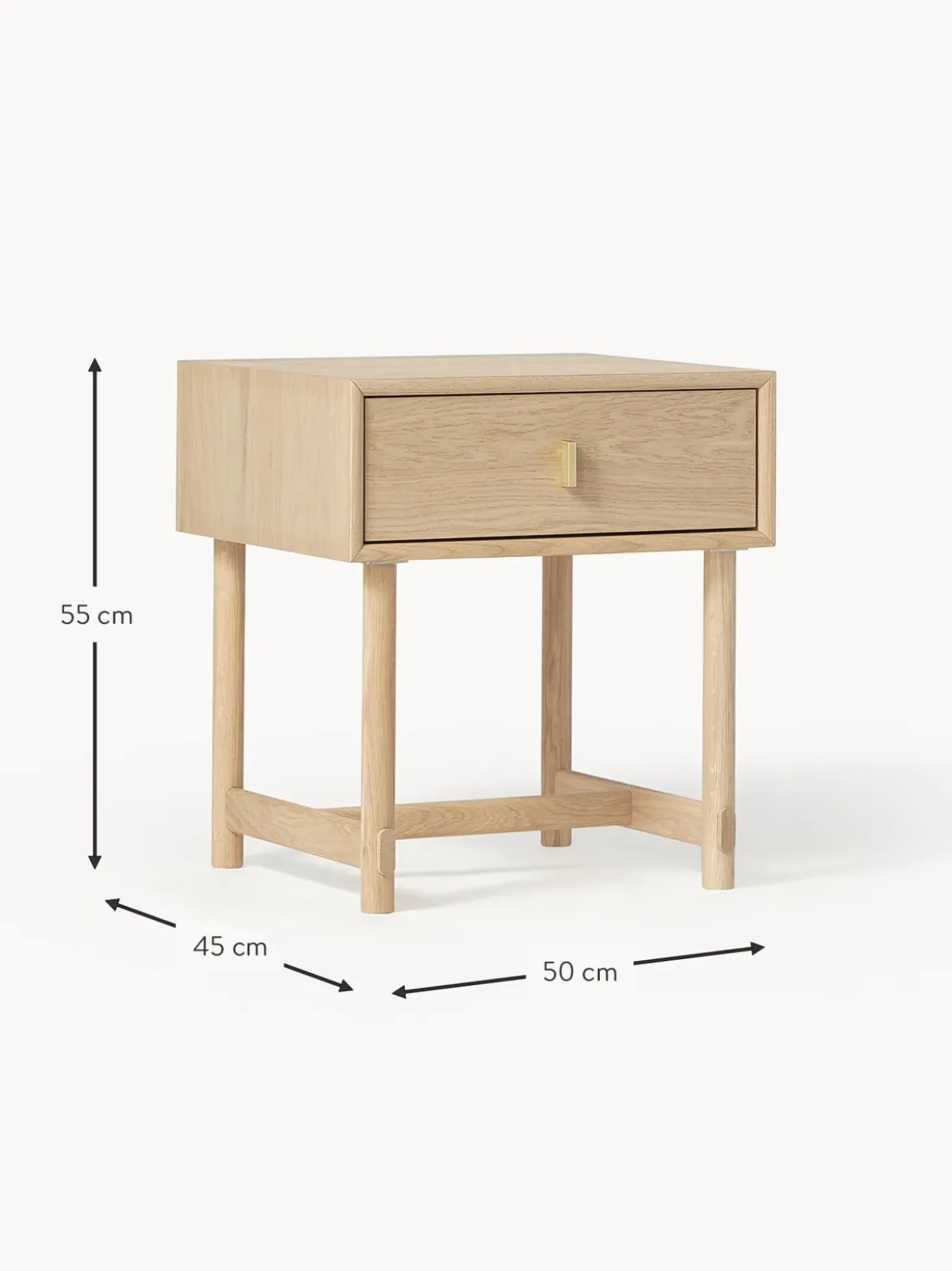 Mesilla De Noche Con Cajon De Roble Diana
