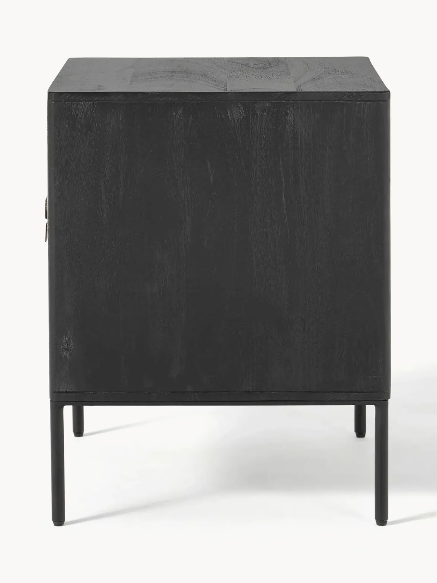 Mesilla De Noche Con Cajones De Madera De Mango Maciza June