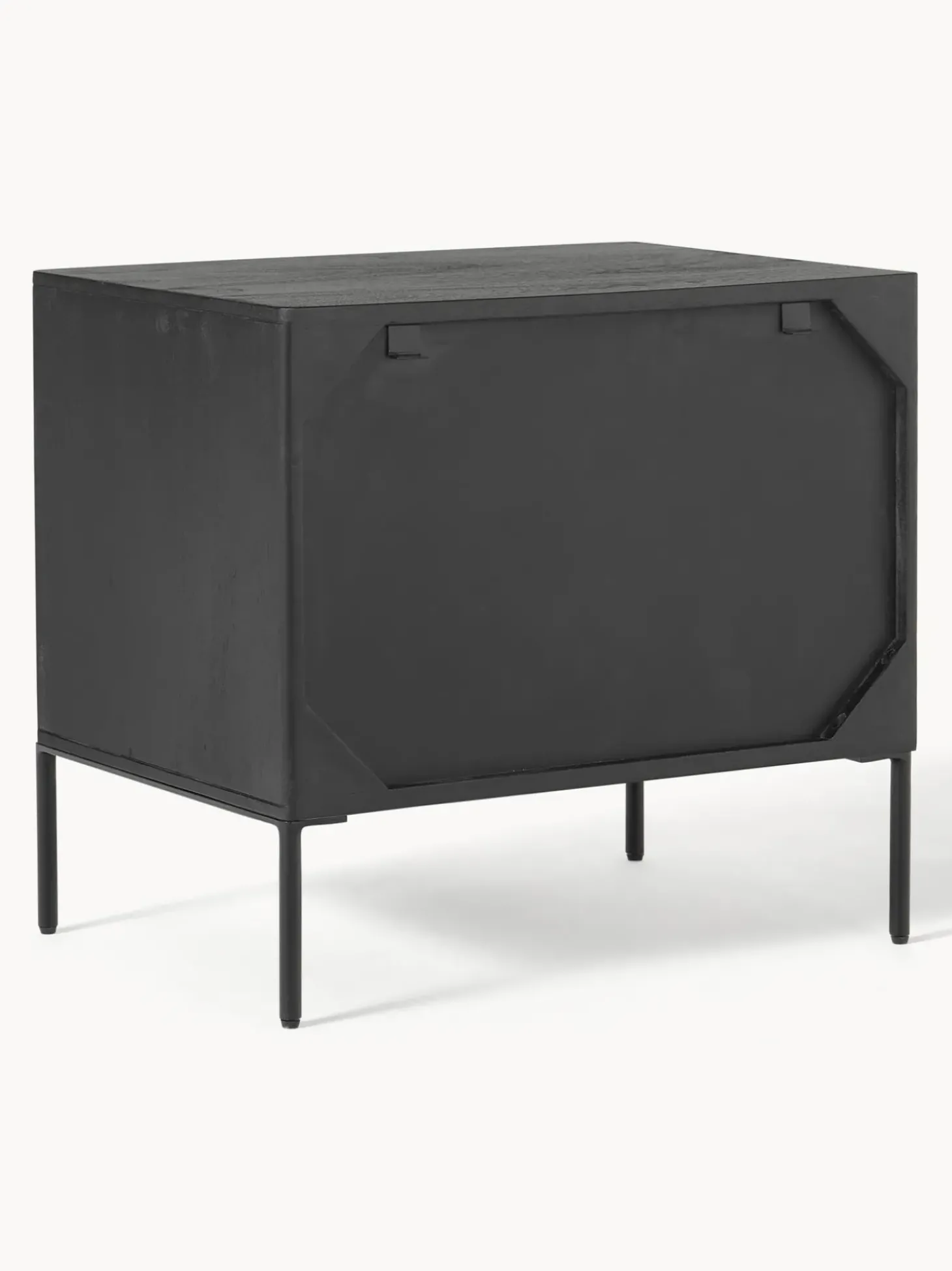 Mesilla De Noche Con Cajones De Madera De Mango Maciza June