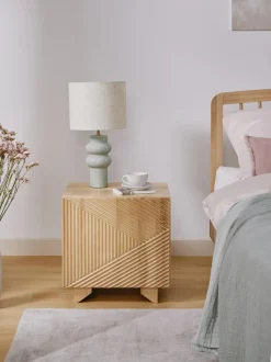 Mesilla De Noche De Madera De Fresno Maciza Louis