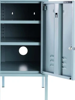 Mesilla De Noche Taquilla De Metal The Shorty, Con Abertura A La Izquierda O Derecha