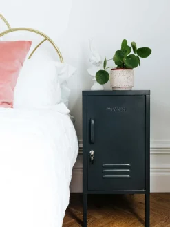 Mesilla De Noche Taquilla De Metal The Shorty, Con Abertura A La Izquierda O Derecha